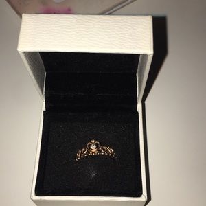 Pandora gold princess ring